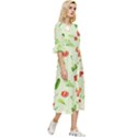 Seamless Pattern With Vegetables  Delicious Vegetables Double Cuff Midi Dress View3
