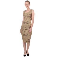 Foxhunt Horse And Hounds Sleeveless Pencil Dress by Abe731