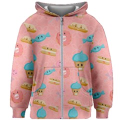 Toothy Sweets Kids  Zipper Hoodie Without Drawstring by SychEva