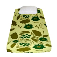 Folk Flowers Art Pattern Floral  Fitted Sheet (single Size) by Eskimos