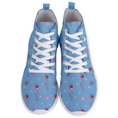 Baby Elephant Flying On Balloons Men s Lightweight High Top Sneakers by SychEva