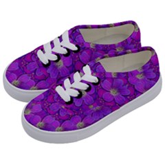 Fantasy Flowers In Paradise Calm Style Kids  Classic Low Top Sneakers by pepitasart