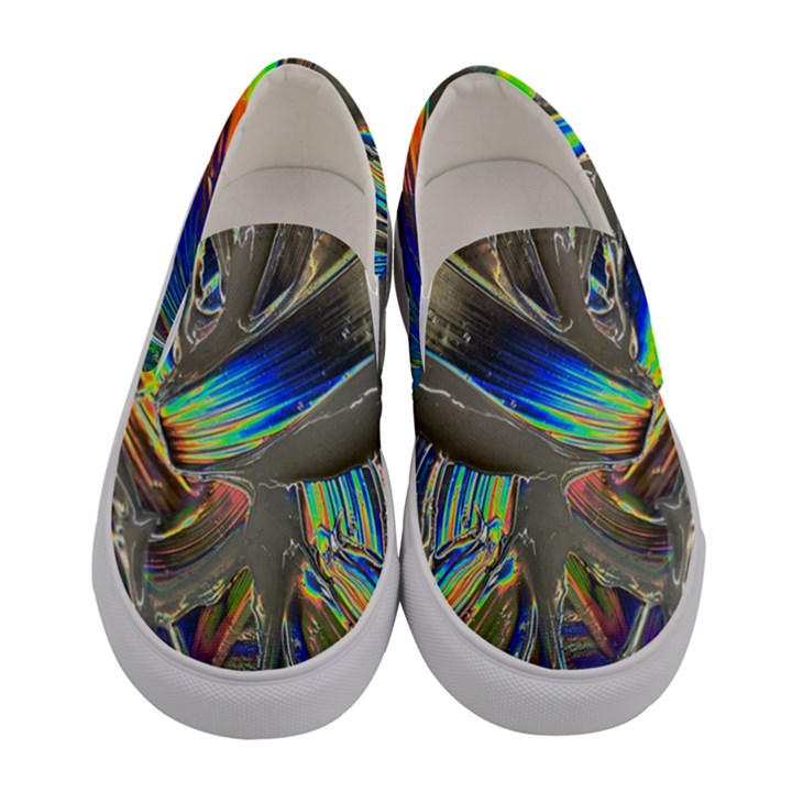Holographic Texture Women s Canvas Slip Ons