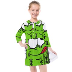 Cactus Kids  Quarter Sleeve Shirt Dress by IIPhotographyAndDesigns