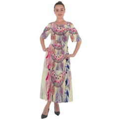 Boho Dreamcatcher Love Shoulder Straps Boho Maxi Dress  by designsbymallika
