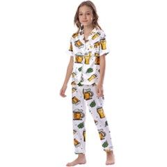 Beer Love Kids  Satin Short Sleeve Pajamas Set by designsbymallika