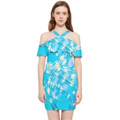 Pop Art Neuro Light Shoulder Frill Bodycon Summer Dress by essentialimage365