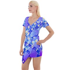 Pop Art Neuro Light Short Sleeve Asymmetric Mini Dress by essentialimage365