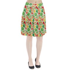 Vegetables Love Pleated Skirt by designsbymallika
