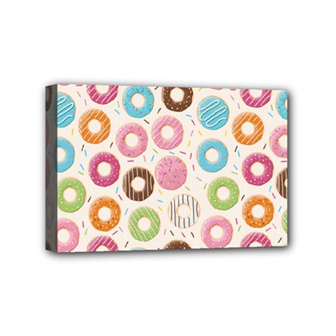 Donuts Love Mini Canvas 6  X 4  (stretched) by designsbymallika