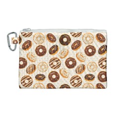 Chocolate Donut Love Canvas Cosmetic Bag (large) by designsbymallika