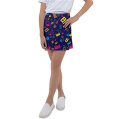 Seamless Musical Pattern Kids  Tennis Skirt by designsbymallika