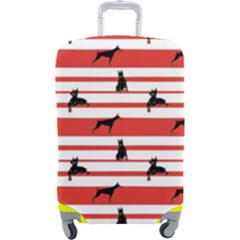 Doberman Dogs On Lines Luggage Cover (large) by SychEva