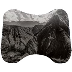 Machu Picchu Black And White Landscape Head Support Cushion by dflcprintsclothing