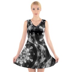 Gemini Mandala V-neck Sleeveless Dress by MRNStudios