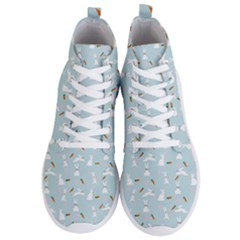 Funny And Funny Hares  And Rabbits In The Meadow Men s Lightweight High Top Sneakers by SychEva