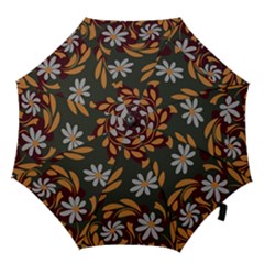 Folk Flowers Pattern Floral Surface Design Hook Handle Umbrellas (small) by Eskimos
