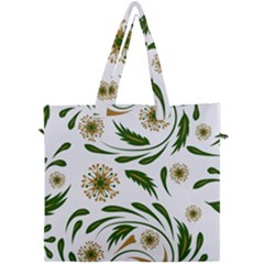 Folk Flowers Pattern Floral Surface Design Canvas Travel Bag by Eskimos