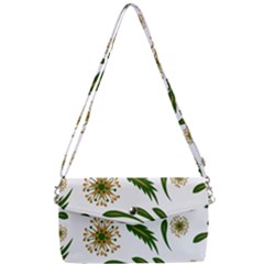 Folk Flowers Pattern Floral Surface Design Removable Strap Clutch Bag by Eskimos