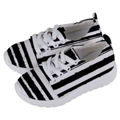 Bandes Abstrait Blanc/noir Kids  Lightweight Sports Shoes by kcreatif