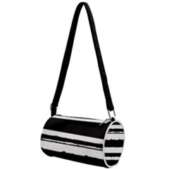 Bandes Abstrait Blanc/noir Mini Cylinder Bag by kcreatif