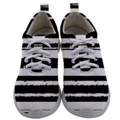Bandes Abstrait Blanc/noir Mens Athletic Shoes by kcreatif