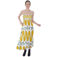 Juicy Yellow Pear Tie Back Maxi Dress by SychEva