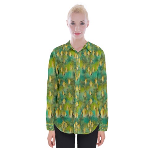 Love To The Flowers And Colors In A Beautiful Habitat Womens Long Sleeve Shirt by pepitasart