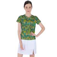 Love To The Flowers And Colors In A Beautiful Habitat Women s Sports Top by pepitasart