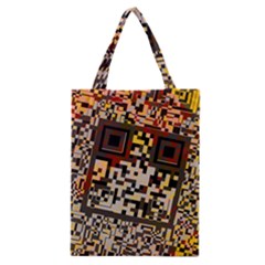 Root Humanity Bar And Qr Code Flash Orange And Purple Classic Tote Bag by WetdryvacsLair