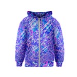 Root Humanity Bar And Qr Code Combo in Purple and Blue Kids  Zipper Hoodie