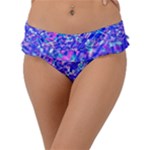 Root Humanity Bar And Qr Code Combo in Purple and Blue Frill Bikini Bottom