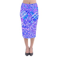Root Humanity Bar And Qr Code Combo In Purple And Blue Velvet Midi Pencil Skirt by WetdryvacsLair