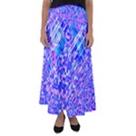 Root Humanity Bar And Qr Code Combo in Purple and Blue Flared Maxi Skirt