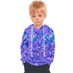 Root Humanity Bar And Qr Code Combo in Purple and Blue Kids  Overhead Hoodie