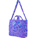 Root Humanity Bar And Qr Code Combo in Purple and Blue Square Shoulder Tote Bag