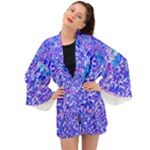 Root Humanity Bar And Qr Code Combo in Purple and Blue Long Sleeve Kimono