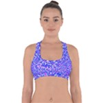 Root Humanity Bar And Qr Code Combo in Purple and Blue Cross Back Hipster Bikini Top 