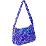 Root Humanity Bar And Qr Code Combo in Purple and Blue Zip Up Shoulder Bag