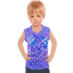 Root Humanity Bar And Qr Code Combo in Purple and Blue Kids  Sport Tank Top