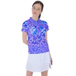 Root Humanity Bar And Qr Code Combo in Purple and Blue Women s Polo Tee