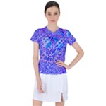 Root Humanity Bar And Qr Code Combo in Purple and Blue Women s Sports Top