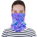 Root Humanity Bar And Qr Code Combo in Purple and Blue Face Seamless Bandana (Adult)