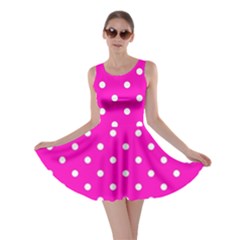 1950 Hello Pink White Dots Skater Dress by SomethingForEveryone