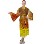 Fraction Space 3 Maxi Velour Kimono