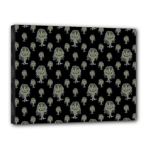 Funny Monsters Motif Drawing Pattern Canvas 16  X 12  (stretched) by dflcprintsclothing