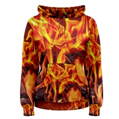 Fire-burn-charcoal-flame-heat-hot Women s Pullover Hoodie by Sapixe
