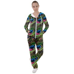Peacock-feathers-plumage-pattern Women s Tracksuit