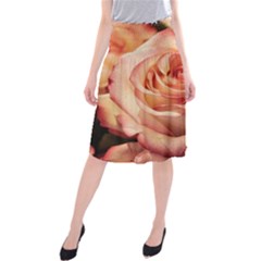 Roses-flowers-rose-bloom-petals Midi Beach Skirt by Sapixe