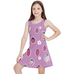 Juicy Strawberries Kids  Lightweight Sleeveless Dress by SychEva